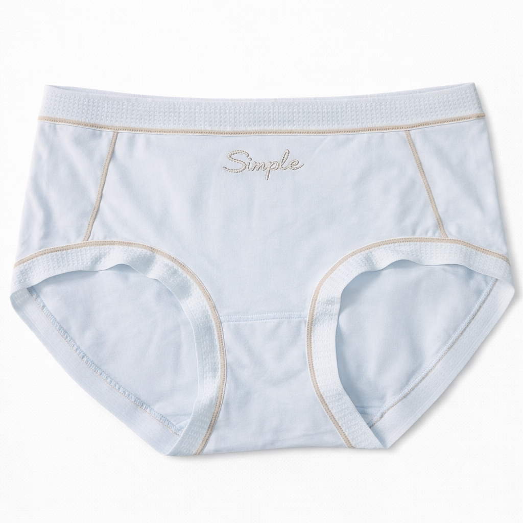 Contrast Trim Cotton Panty -LU003