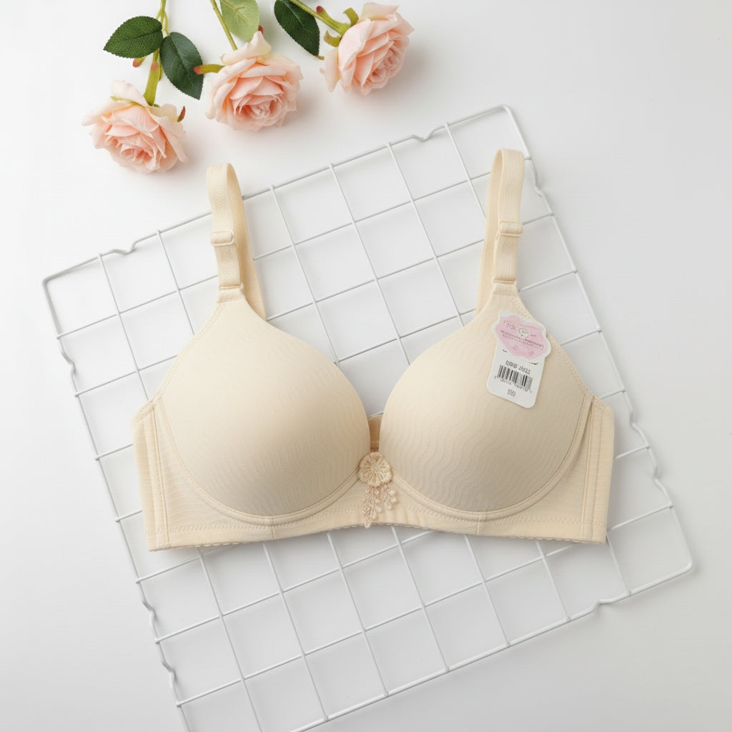 Ivory Beige Wireless Comfort Bra 407