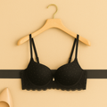 Polka Dot Push-Up Bra - Black 453