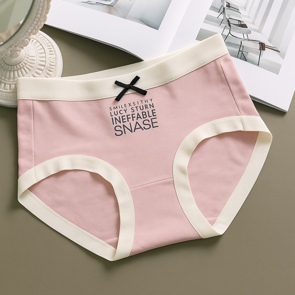 Contrast Trim High Rise Cotton  Panty