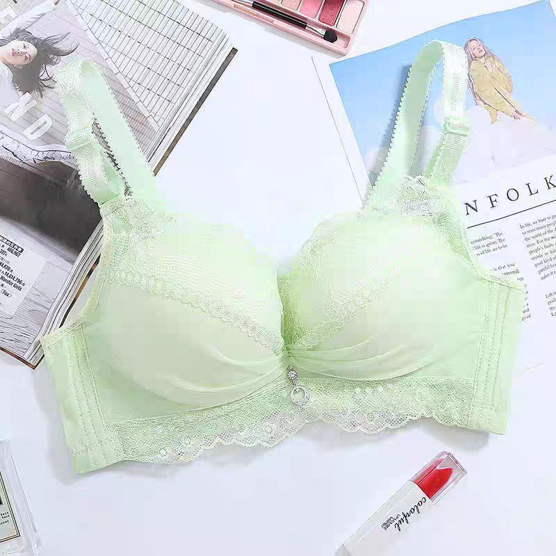 Green Raffaele Net Wireless Padded Bra 402